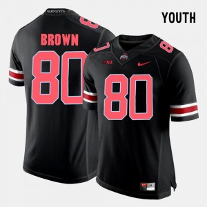 #80 Kids College Football Black Noah Brown OSU Jersey 726412-561