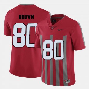 #80 For Men College Football Noah Brown OSU Jersey Red 162423-818