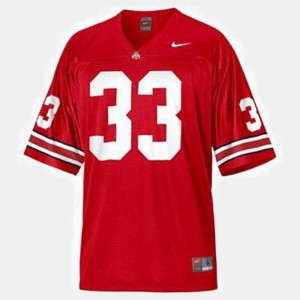 #33 Mens Pete Johnson OSU Jersey Red College Football 794275-629