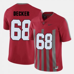 For Men's Taylor Decker OSU Jersey College Football Red #68 979153-431