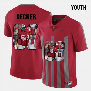 Taylor Decker OSU Jersey Pictorial Fashion Red Youth(Kids) #68 913520-478
