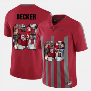 #68 For Men's Red Pictorial Fashion Taylor Decker OSU Jersey 412601-731