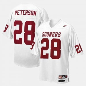 White Youth Adrian Peterson OU Jersey #28 College Football 140955-176
