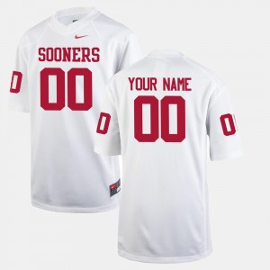 For Kids OU Custom Jerseys #00 College Football White 324956-752