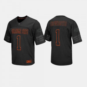 Black Oklahoma State Jersey #1 Mens College Football 670696-642