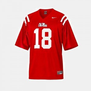 Archie Manning Ole Miss Jersey Red #18 College Football Men's 227848-717