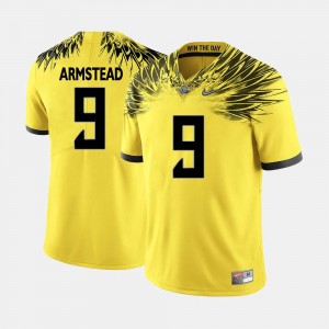 Mens #9 College Football Yellow Arik Armstead Oregon Jersey 693180-303