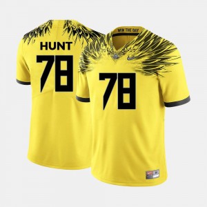 Cameron Hunt Oregon Jersey #78 College Football Yellow Men's 488399-645