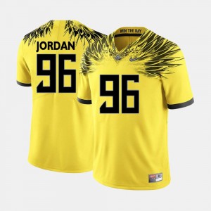 Yellow Dion Jordan Oregon Jersey College Football #96 For Men's 874260-261