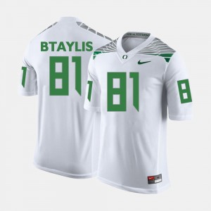 College Football For Men Evan Baylis Oregon Jersey #81 White 434834-930
