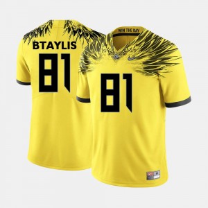 College Football Mens Evan Baylis Oregon Jersey #81 Yellow 922643-168