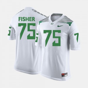 College Football White #75 Jake Fisher Oregon Jersey For Men 267612-542
