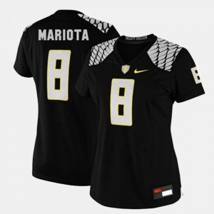 Black For Women Marcus Mariota Oregon Jersey College Football #8 215563-411