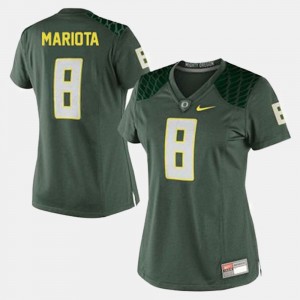 Marcus Mariota Oregon Jersey College Football #8 For Women's Green 559636-848