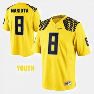 #8 Yellow Youth(Kids) Marcus Mariota Oregon Jersey College Football 736860-527