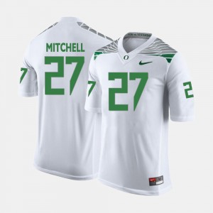 #27 For Men College Football Terrance Mitchell Oregon Jersey White 418719-720
