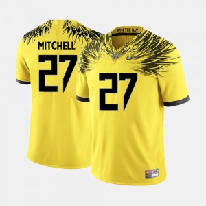 Yellow Men Terrance Mitchell Oregon Jersey #27 College Football 746964-401