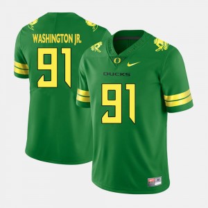 College Football Green Tony Washington Jr. Oregon Jersey #91 Mens 304887-252