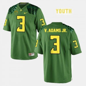 Vernon Adams Oregon Jersey For Kids College Football #3 Green 948445-311