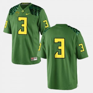 For Men's Vernon Adams Oregon Jersey College Football #3 Green 849781-660