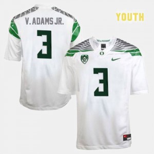 Vernon Adams Oregon Jersey #3 Kids White College Football 884576-491