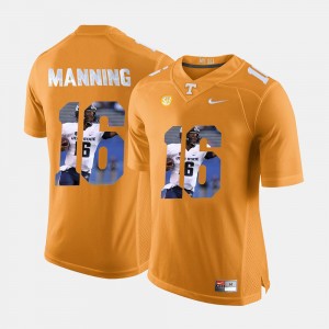 Men Pictorial Fashion #16 Peyton Manning UT Jersey Orange 464590-707