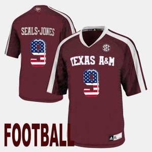 Ricky Seals-Jones Texas A&M Jersey US Flag Fashion Maroon Men's #9 951341-399