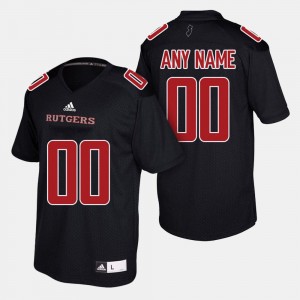 For Men's Rutgers Customized Jersey #00 College Football Black 381085-883