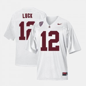 Youth(Kids) White #12 Andrew Luck Stanford Jersey College Football 247115-650