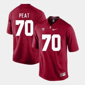 College Football Cardinal #70 Andrus Peat Stanford Jersey Men 443611-513