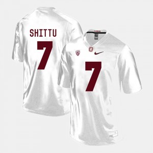 #7 White For Men Aziz Shittu Stanford Jersey College Football 278425-815