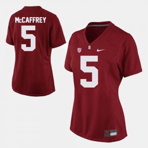 For Women's Cardinal College Football Christian McCaffrey Stanford Jersey #5 682266-171