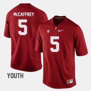 College Football Youth(Kids) #5 Cardinal Christian McCaffrey Stanford Jersey 656075-406