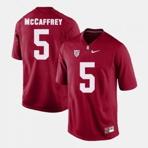 Christian McCaffrey Stanford Jersey #5 Red Mens College Football 942855-261
