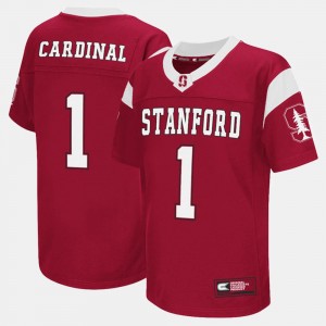 #1 College Football Youth Cardinal Stanford Jersey 843800-578