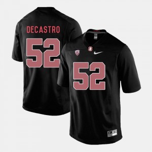 College Football Black David DeCastro Stanford Jersey For Men #52 657384-662