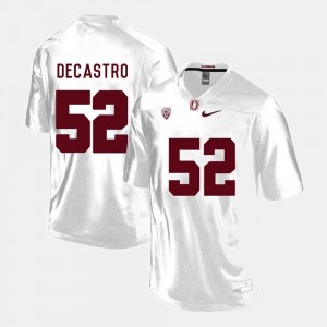 College Football Mens White #52 David DeCastro Stanford Jersey 349021-563