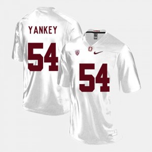 White #54 For Men's College Football David Yankey Stanford Jersey 793578-173