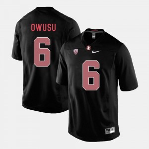 #6 Francis Owusu Stanford Jersey College Football Black Mens 946312-909