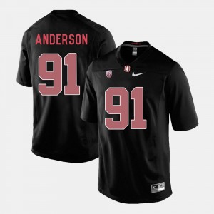 Men's #91 Black Henry Anderson Stanford Jersey College Football 529691-831
