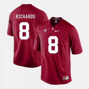 College Football For Men #8 Jordan Richards Stanford Jersey Cardinal 687663-298