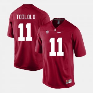 Levine Toilolo Stanford Jersey #11 College Football For Men Cardinal 779780-830