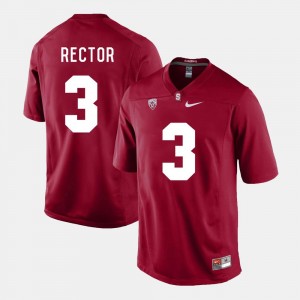 College Football Michael Rector Stanford Jersey Cardinal #3 For Men's 877377-733