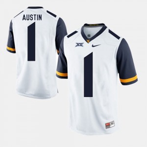 For Men's Tavon Austin WVU Jersey White Alumni Football Game #1 994823-954