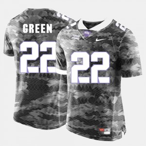 College Football Grey Aaron Green TCU Jersey For Men's #22 939455-859
