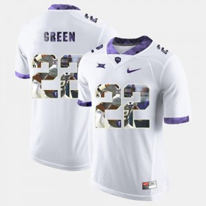 #22 For Men High-School Pride Pictorial Limited White Aaron Green TCU Jersey 621764-669