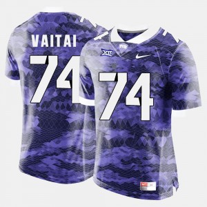 Men's Halapoulivaati Vaitai TCU Jersey Purple College Football #74 926890-478