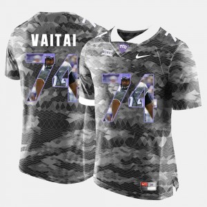 High-School Pride Pictorial Limited Grey For Men's Halapoulivaati Vaitai TCU Jersey #74 357217-608