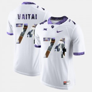 High-School Pride Pictorial Limited For Men Halapoulivaati Vaitai TCU Jersey #74 White 834391-884
