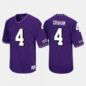 Throwback #4 Men Isaiah Graham TCU Jersey Purple 958955-415